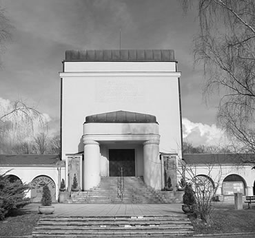 Pohled na liberecké krematorium